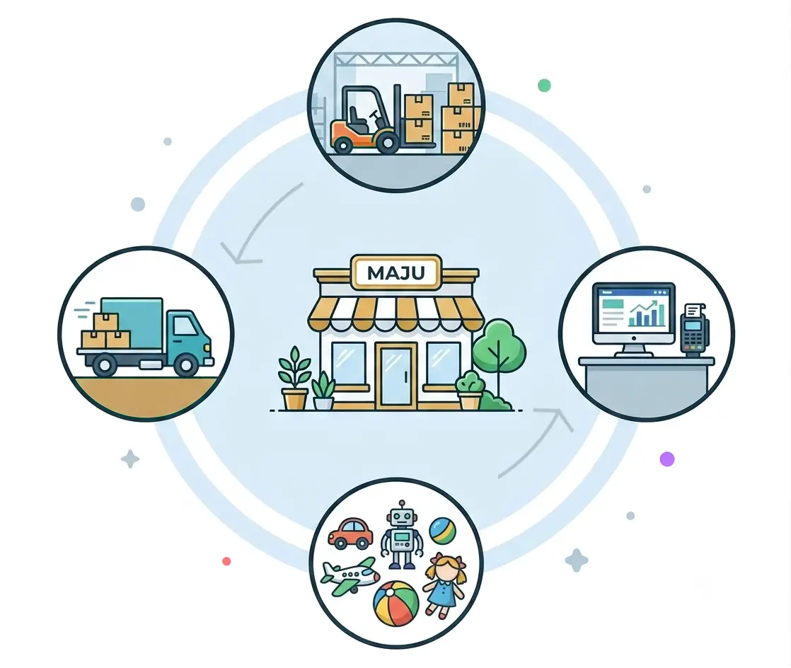 Kasir Minimarket Illustration